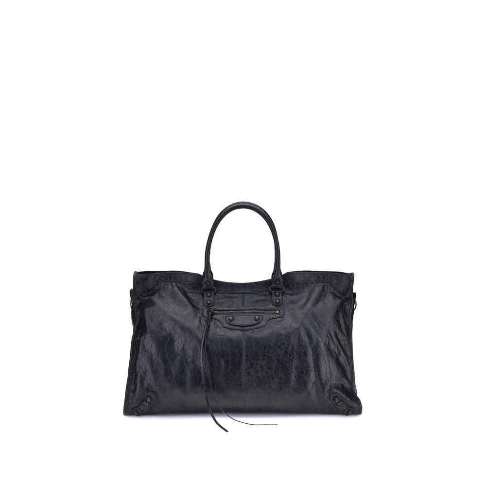 Balenciaga Schultertasche aus schwarzem Kalbsleder Bos Taurus