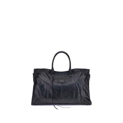 Balenciaga Schultertasche aus schwarzem Kalbsleder Bos Taurus