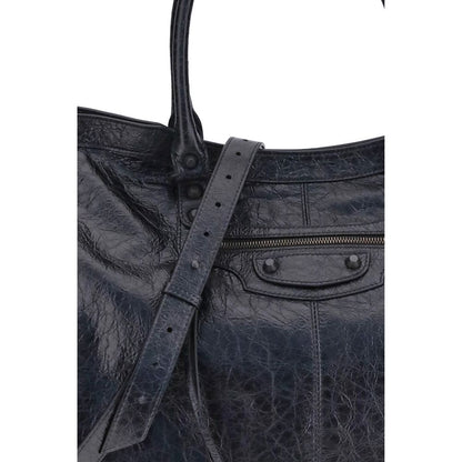 Balenciaga Schultertasche aus schwarzem Kalbsleder Bos Taurus