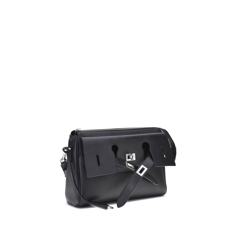 Balenciaga Schultertasche aus schwarzem Kalbsleder Bos Taurus
