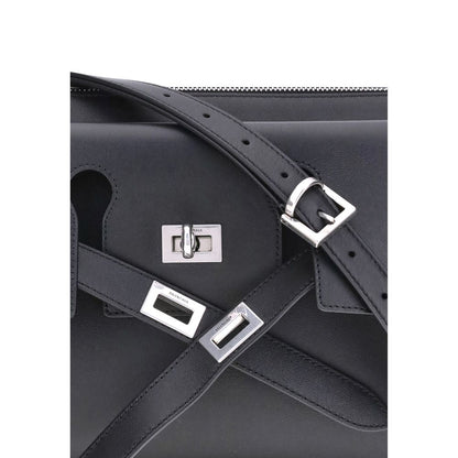 Balenciaga Schultertasche aus schwarzem Kalbsleder Bos Taurus