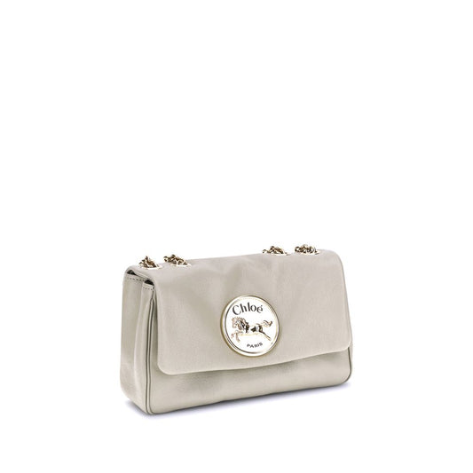 Chloé Schultertasche aus beigefarbenem Kalbsleder (Bos Taurus)