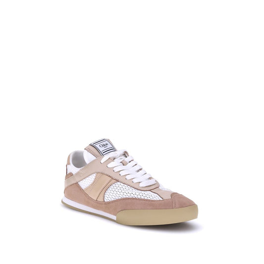 Chloé Beige Kalbsleder Bos Taurus Low-Top Sneaker