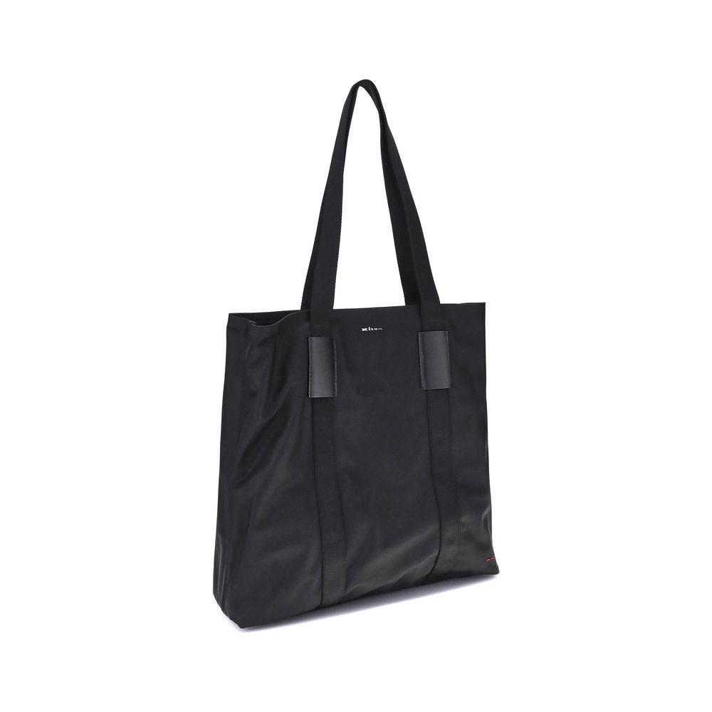 Kiton Handtasche aus schwarzem Nylon