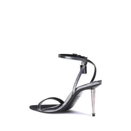 Tom Ford Sandalen aus silbernem Kalbsleder mit Stiletto-Absatz (Bos Taurus)