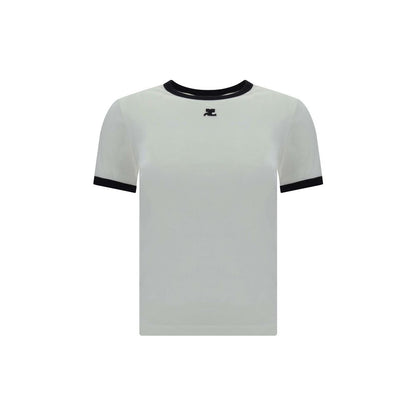 Courrèges Weißes Baumwoll-T-Shirt