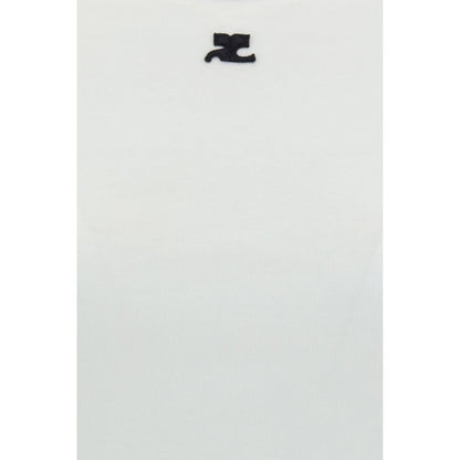 Courrèges Weißes Baumwoll-T-Shirt