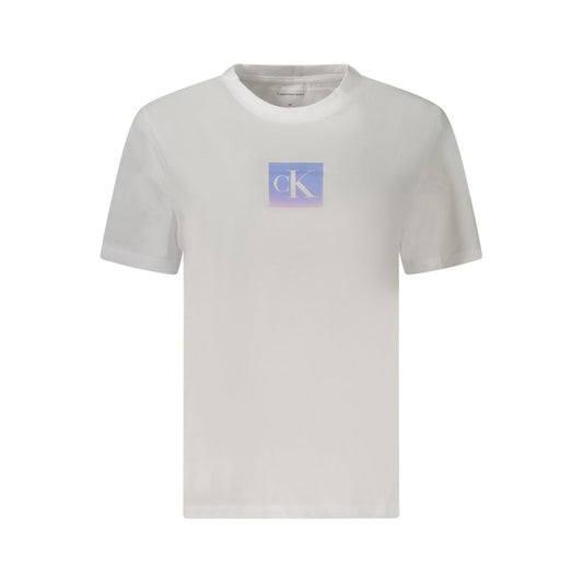 Calvin Klein – Weißes Baumwoll-T-Shirt für Damen