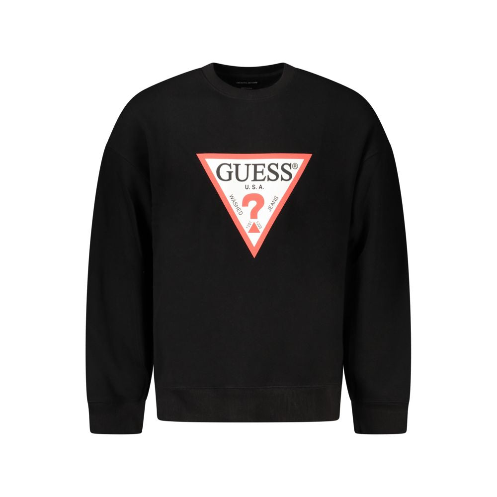 Guess Jeans Black Cotton Men Sweater