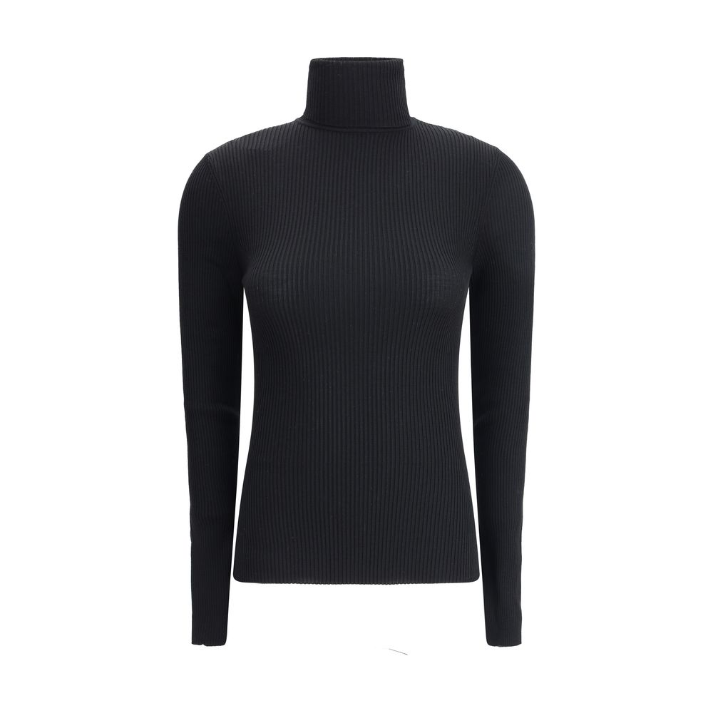 Wolford Schwarzer Rollkragenpullover aus Fleecewolle