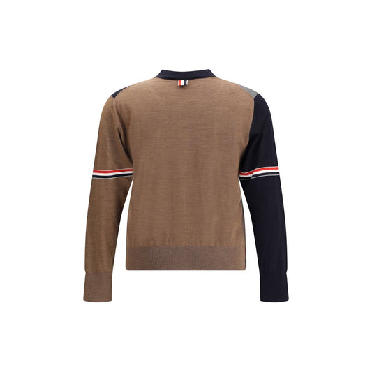 Thom Browne Strickjacke aus mehrfarbigem Fleece-Wollgemisch