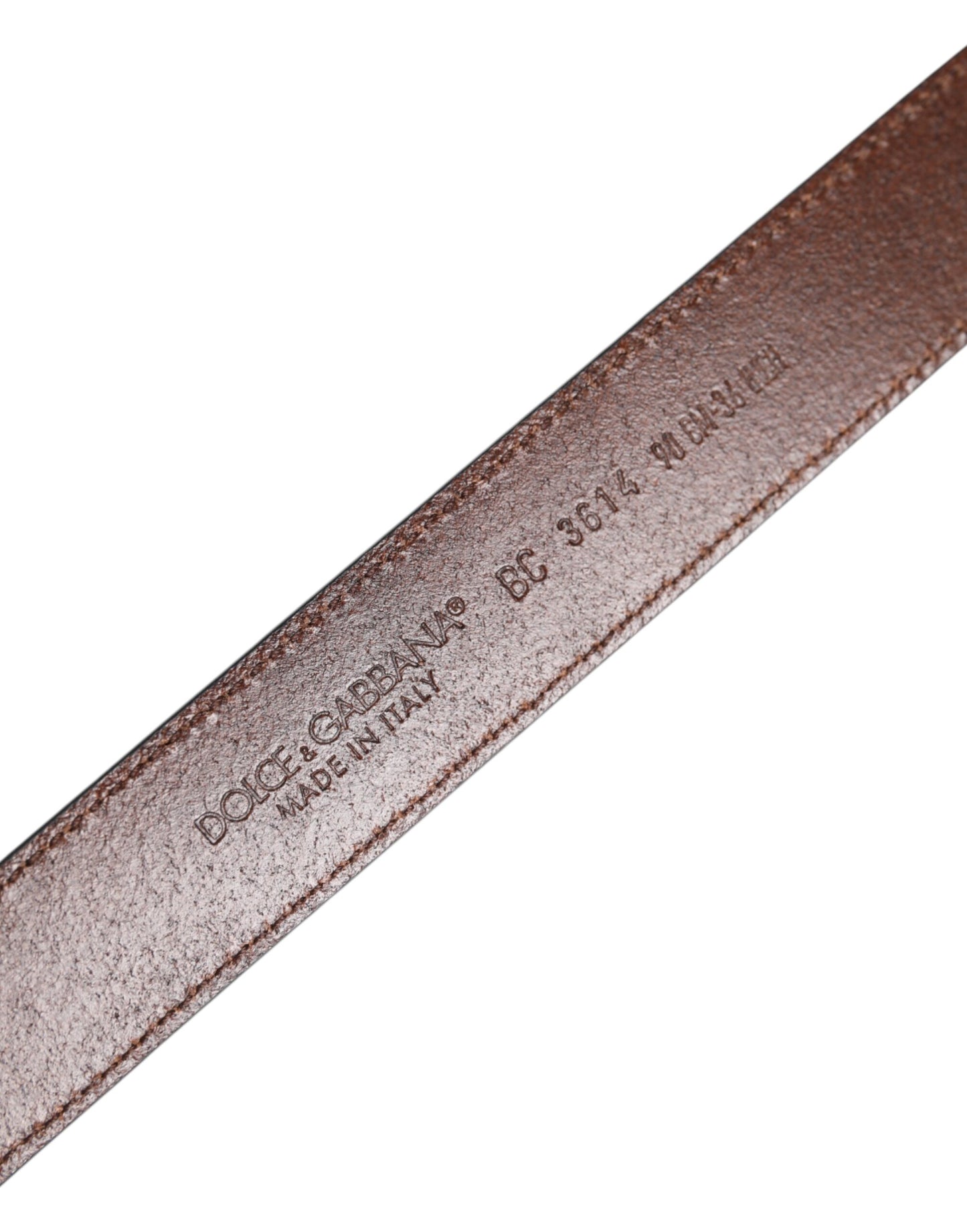 Dolce &amp; Gabbana Grüner klassischer Ledergürtel mit Metalllogoschnalle