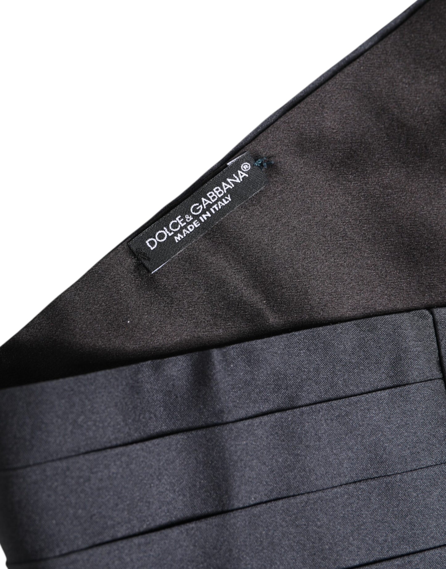 Dolce &amp; Gabbana Dunkelblauer Taillen-Kummerbund aus 100 % Seide