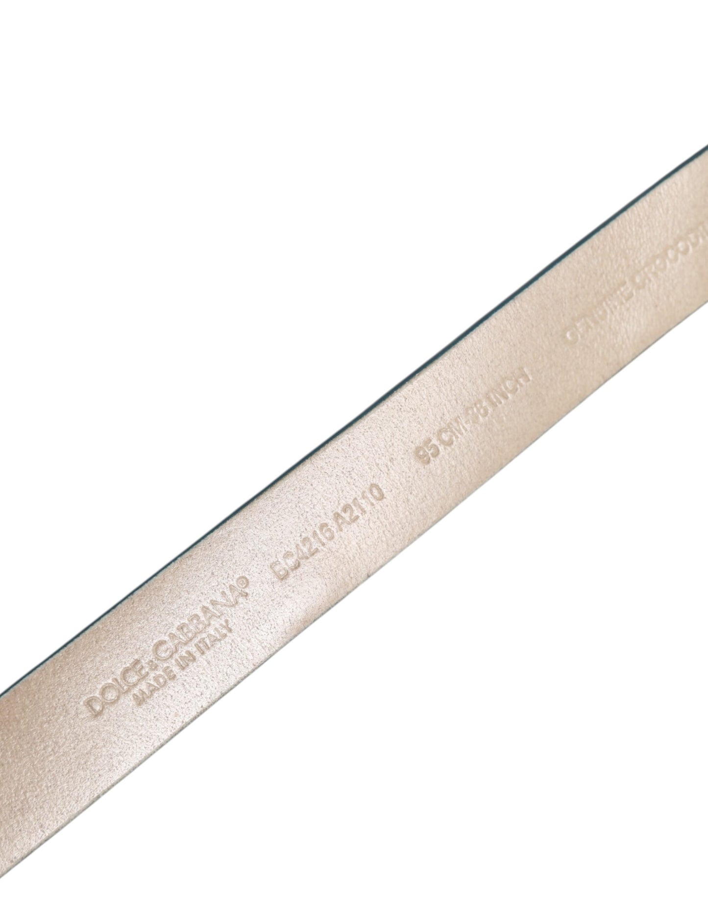 Dolce &amp; Gabbana Blauer Ledergürtel mit klassischer goldener Metallschnalle