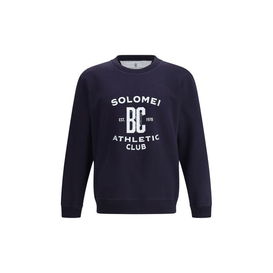 Brunello Cucinelli Blaues Baumwoll-Sweatshirt