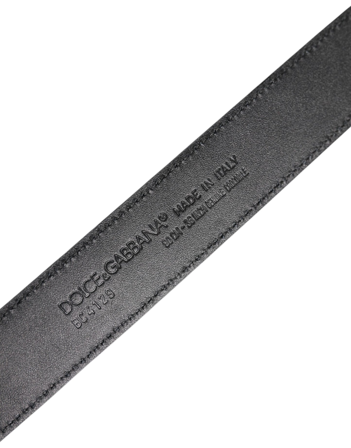 Dolce &amp; Gabbana Schwarzer Ledergürtel mit klassischer DG-Schnalle aus Metall