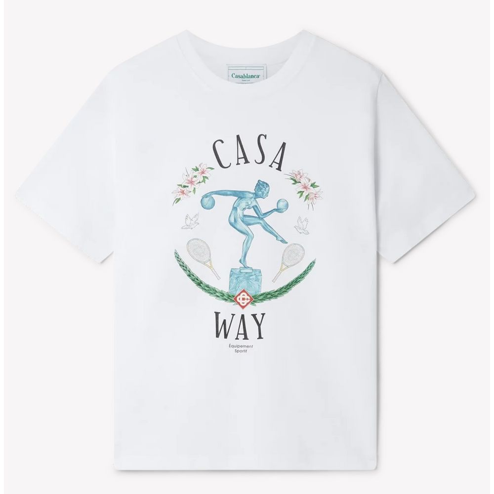 Casablanca Weißes Baumwoll-T-Shirt