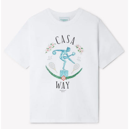 Casablanca Weißes Baumwoll-T-Shirt