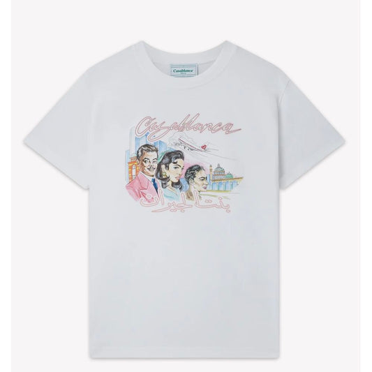 Casablanca Weißes Baumwoll-T-Shirt