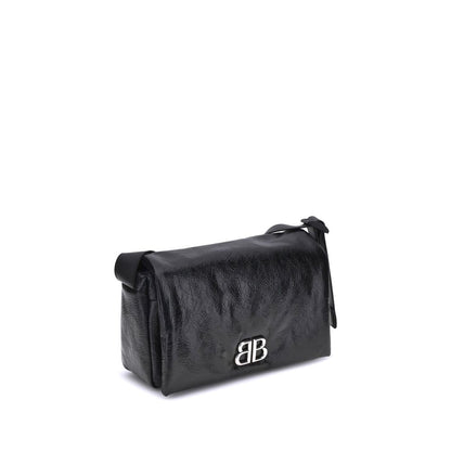 Balenciaga Schultertasche aus schwarzem Kalbsleder Bos Taurus