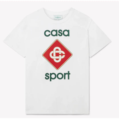 Casablanca Weißes Baumwoll-T-Shirt