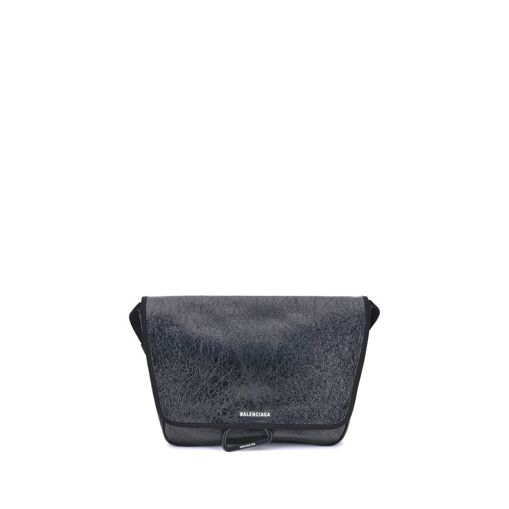 Balenciaga Schultertasche aus schwarzem Kalbsleder Bos Taurus