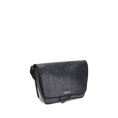 Balenciaga Schultertasche aus schwarzem Kalbsleder Bos Taurus