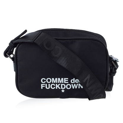 Comme Des Fuckdown Schwarze Polyester-Umhängetasche für Damen