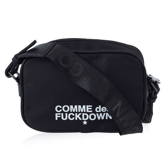 Comme Des Fuckdown Schwarze Polyester-Umhängetasche für Damen