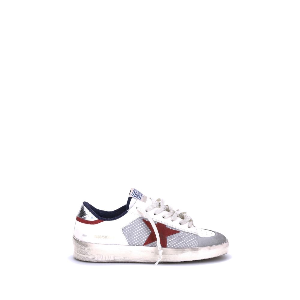 Golden Goose Rote Kalbsleder Bos Taurus Low-Top Sneaker