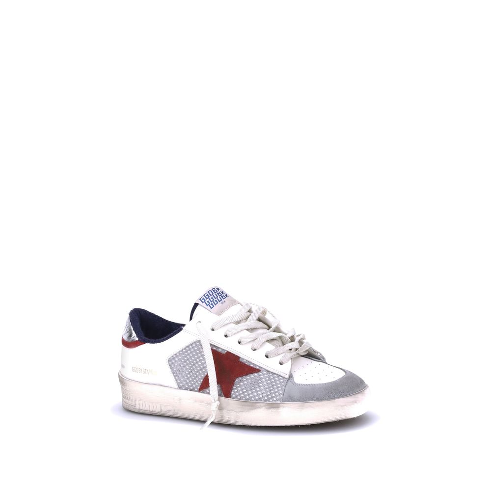 Golden Goose Rote Kalbsleder Bos Taurus Low-Top Sneaker