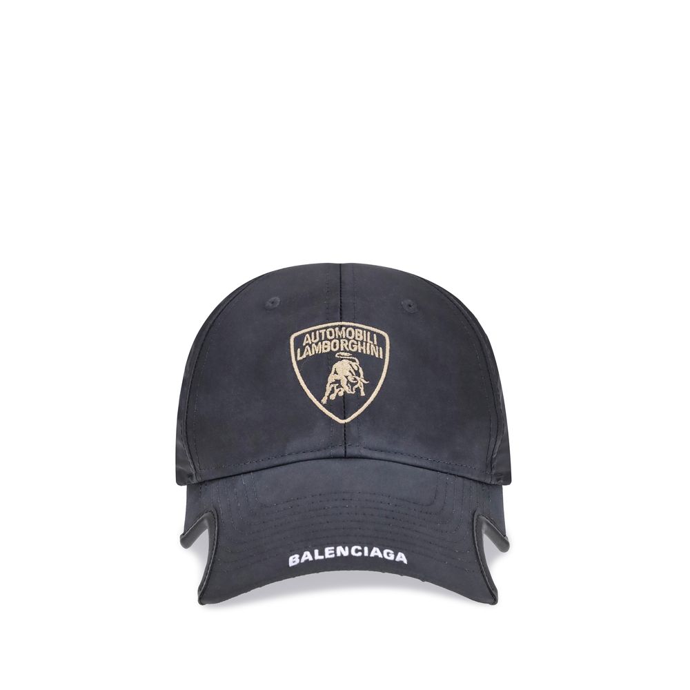 Balenciaga Schwarze Baumwollkappe (Baseballkappe)