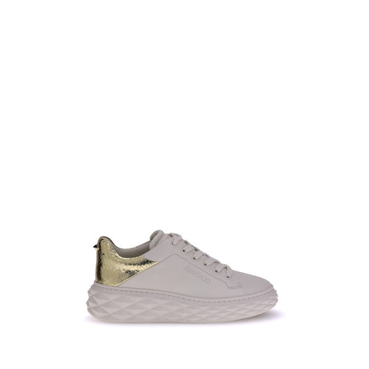 Jimmy Choo Weiße Kalbsleder Bos Taurus Chunky Sneakers