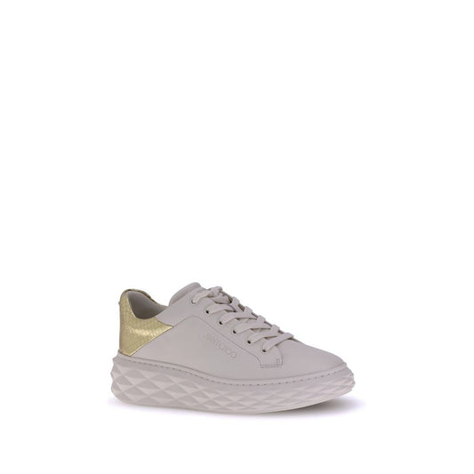 Jimmy Choo Weiße Kalbsleder Bos Taurus Chunky Sneakers