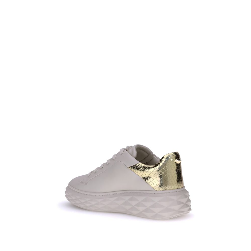 Jimmy Choo Weiße Kalbsleder Bos Taurus Chunky Sneakers