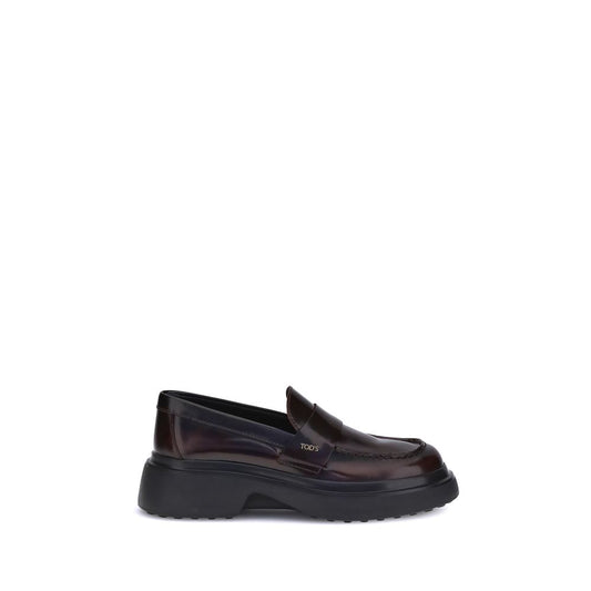 Braune Gummi-Plateau-Loafer von Tod's