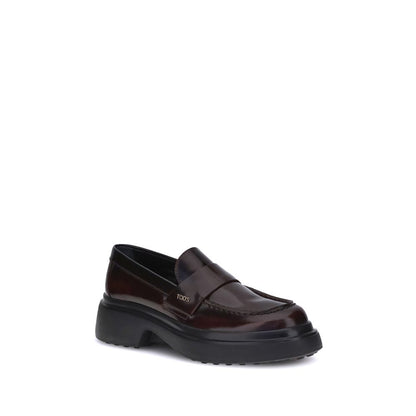 Braune Gummi-Plateau-Loafer von Tod's