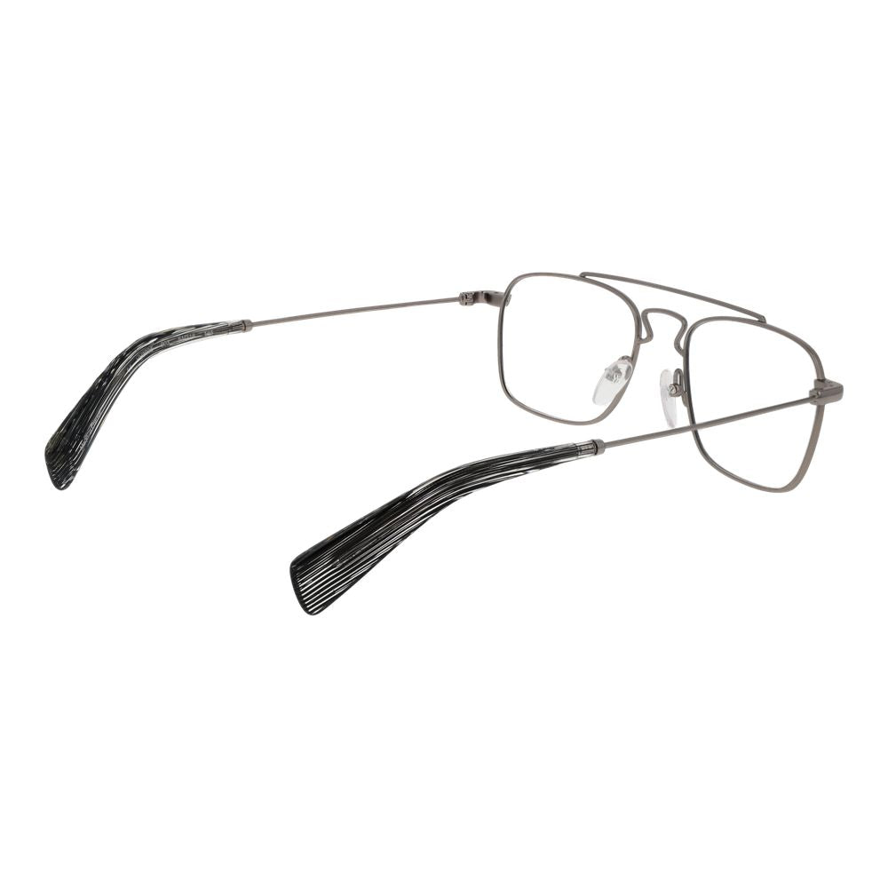 Yohji Yamamoto Silberfarbenes Unisex-Brillengestell