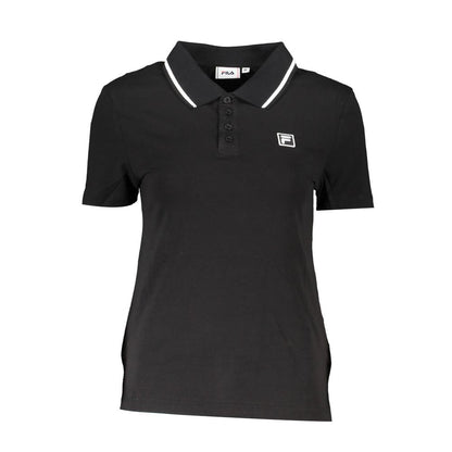 Fila Poloshirt aus schwarzer Baumwolle