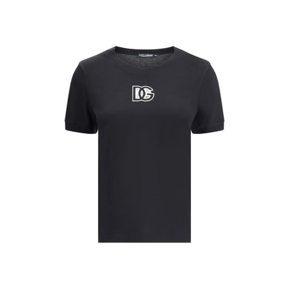 Dolce &amp; Gabbana Schwarzes Baumwoll-T-Shirt