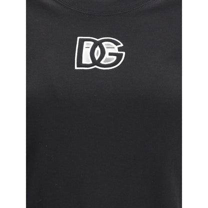 Dolce &amp; Gabbana Schwarzes Baumwoll-T-Shirt