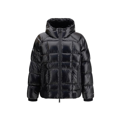 Dsquared² Schwarze, durchgehende Jacke aus Polyamid