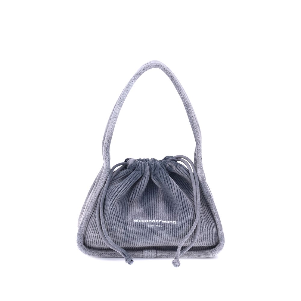 Alexander Wang Hellblaue Baumwoll-Schultertasche