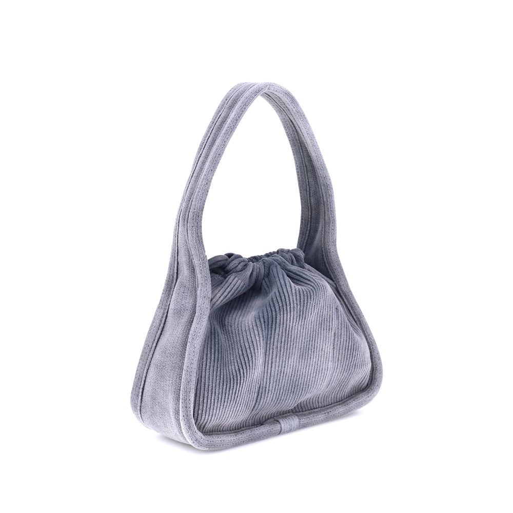 Alexander Wang Hellblaue Baumwoll-Schultertasche