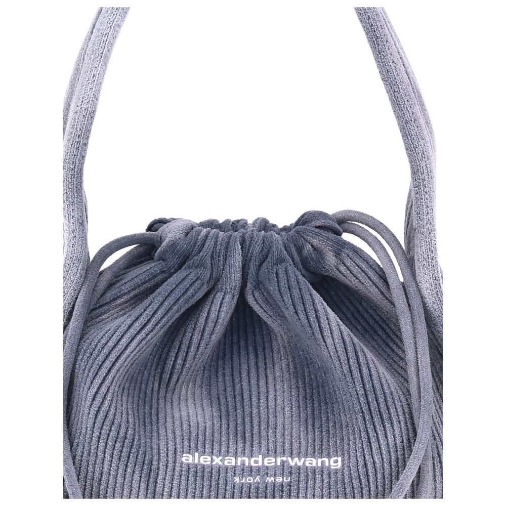 Alexander Wang Hellblaue Baumwoll-Schultertasche