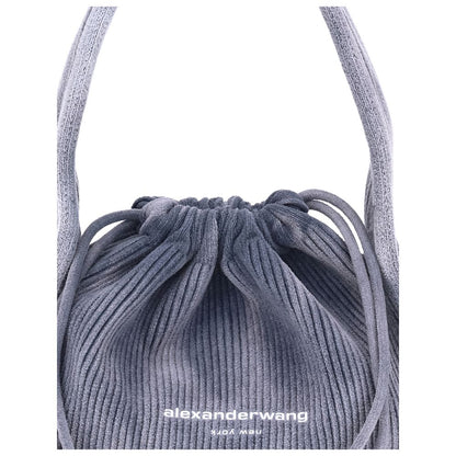 Alexander Wang Hellblaue Baumwoll-Schultertasche