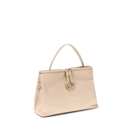 Coccinelle Handtasche aus Kalbsleder in Creme (Bos Taurus)