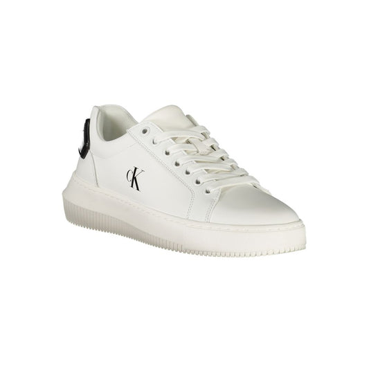Calvin Klein Damen Sneaker aus weißem Leder
