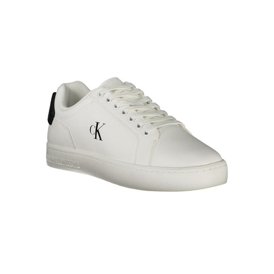 Calvin Klein Herren-Sneaker aus weißem Leder