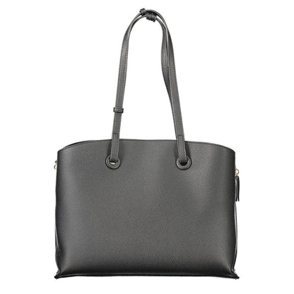 Mario Valentino Schwarze Polyethylen-Damenhandtasche